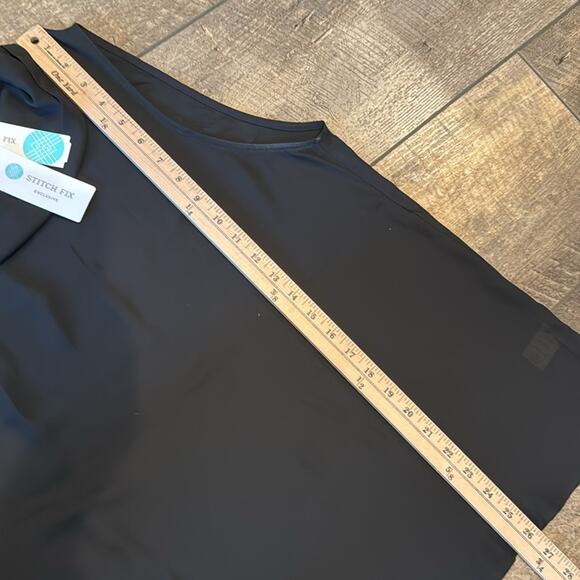 NWT Beacon Apparel Women's Harmony Cowl Neck Blouse Black Size XL - Picture 3 of 7